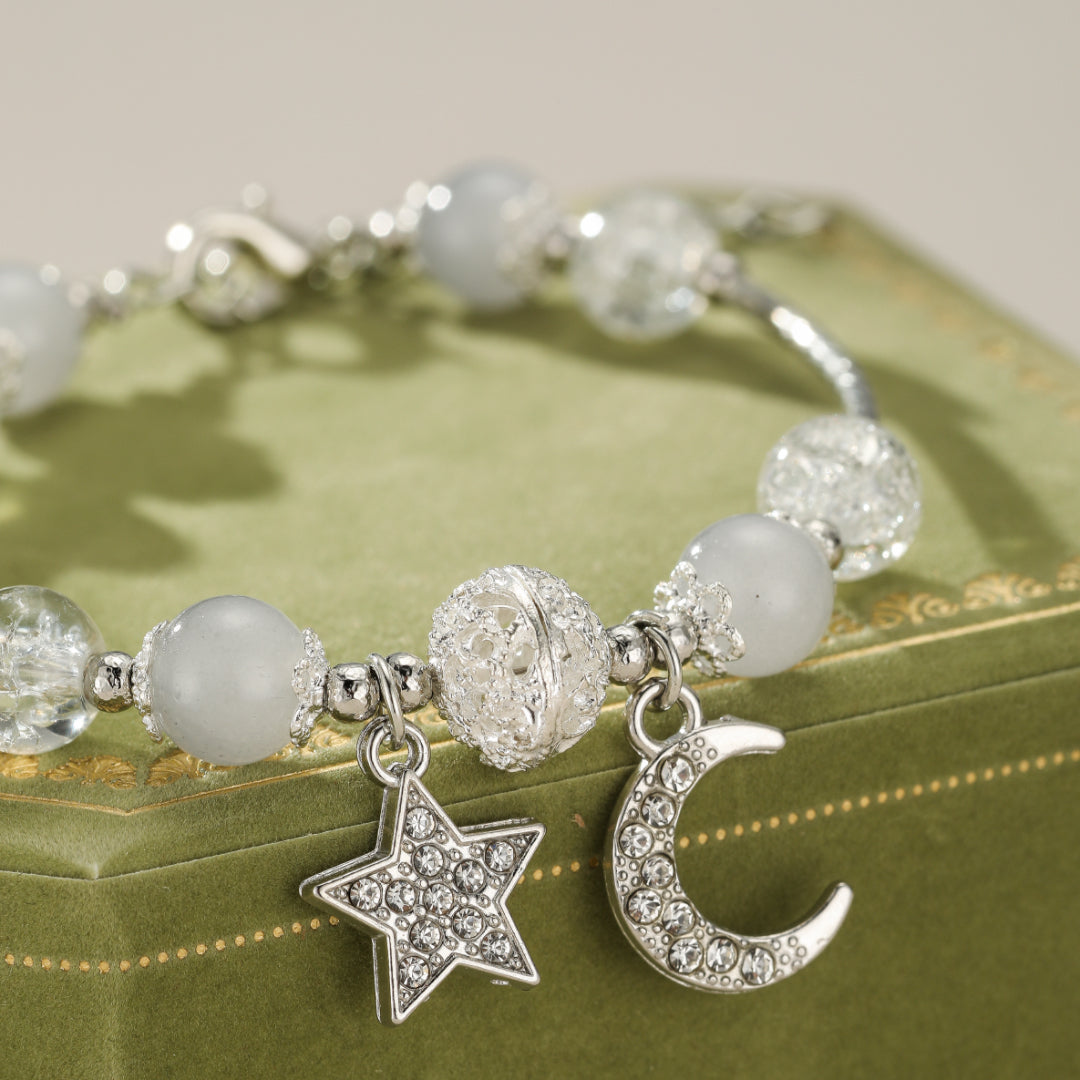 Bracelet Enfant Pierre de Lune – Lune Étoilée