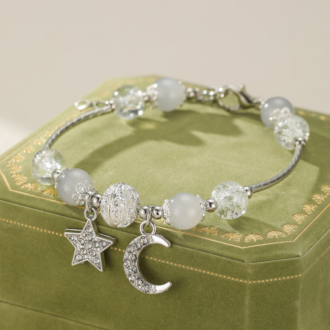 Bracelet Enfant Pierre de Lune – Lune Étoilée