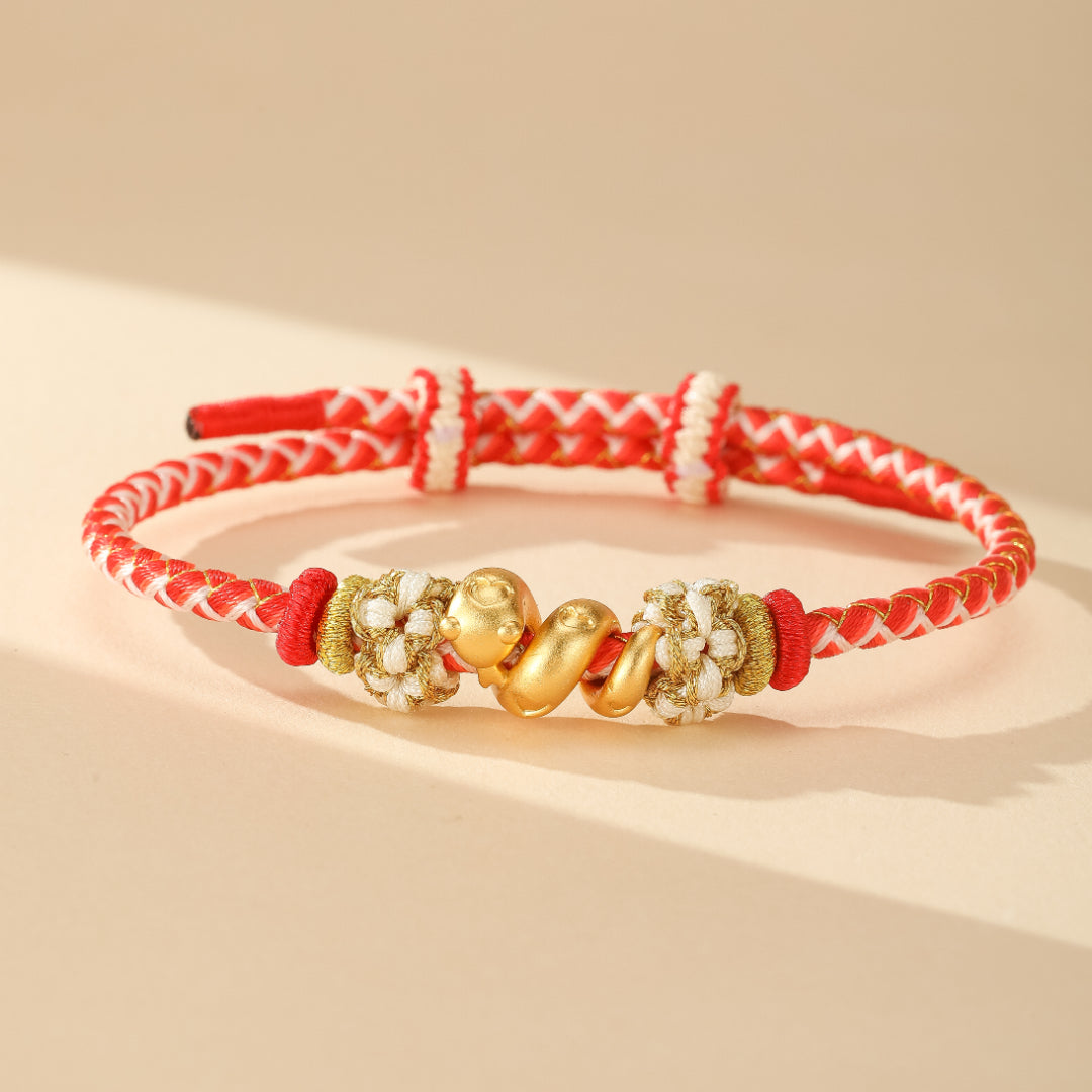 Bracelet Fil Rouge – Corde Enchantée, Argent 999