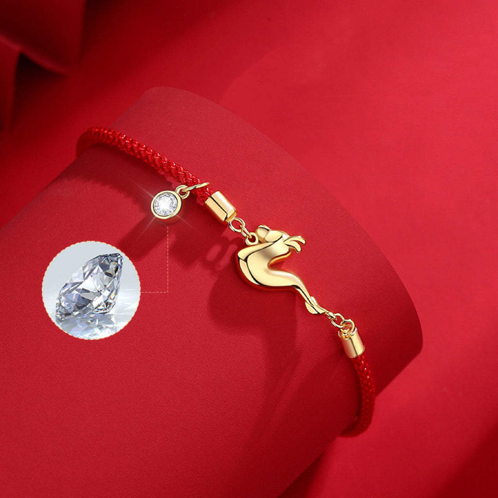 Bracelet Fil Rouge – L'Éclat du Phoenix