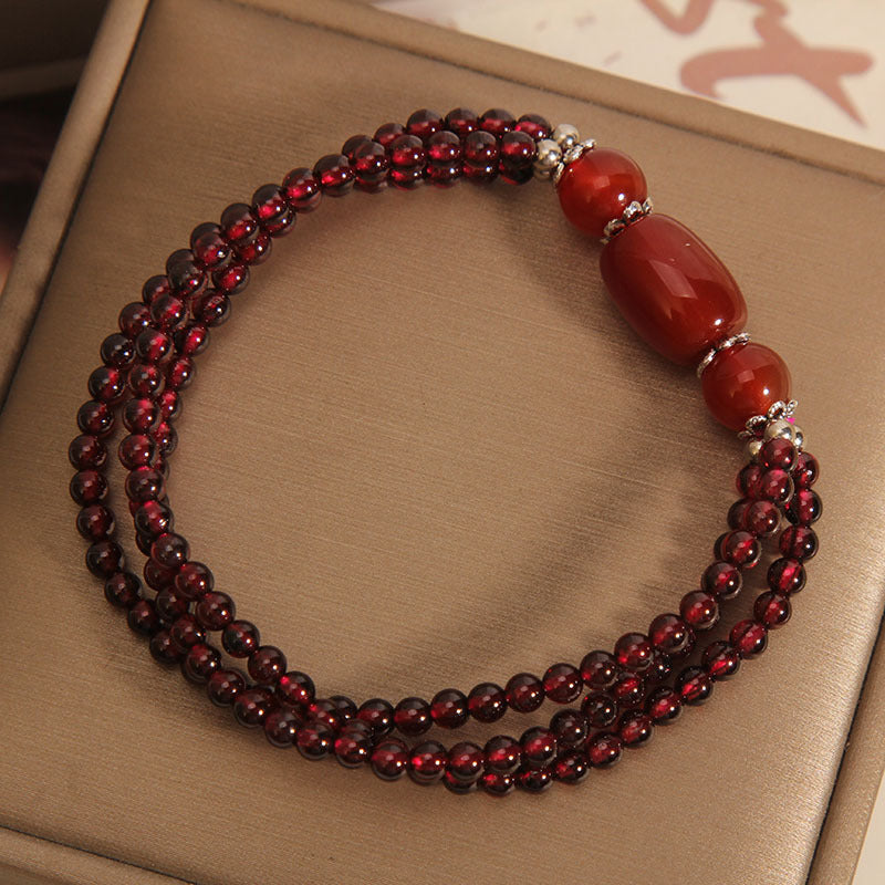 Bracelet Grenat – Énergie Positive