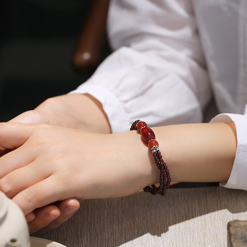 Bracelet Grenat – Énergie Positive