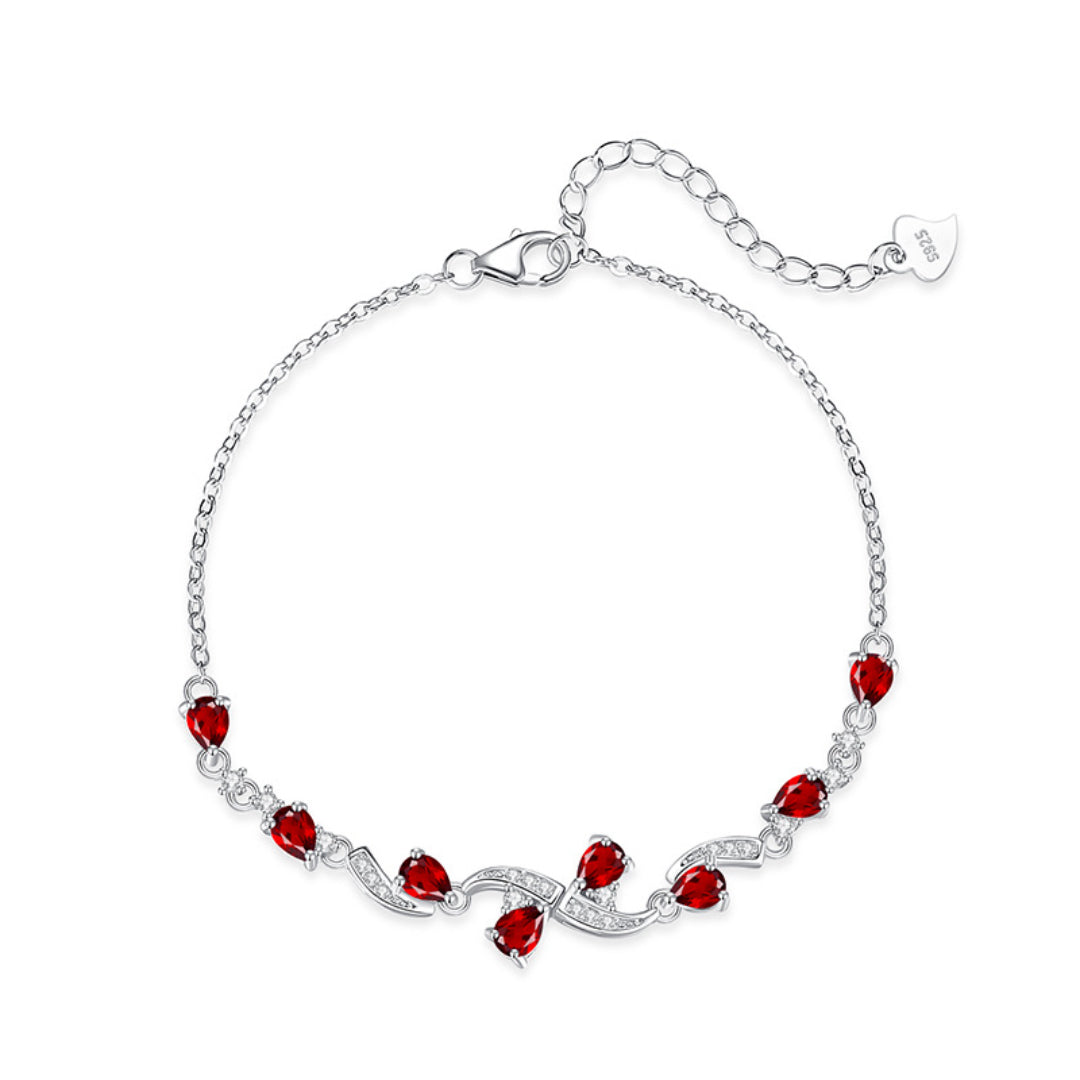 Bracelet Grenat – Vigne Céleste, Argent