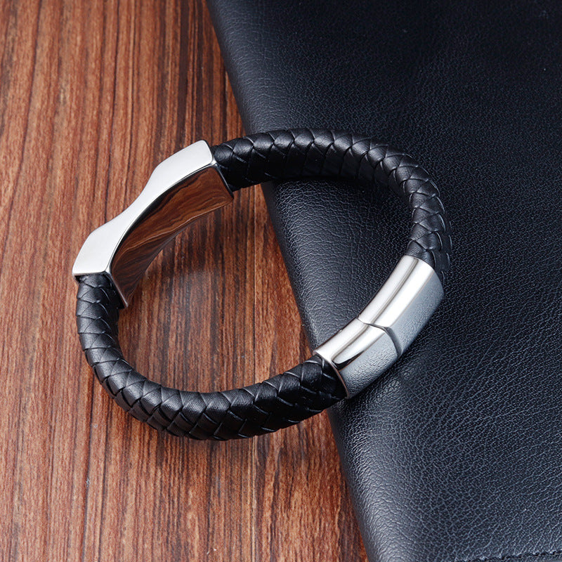 Bracelet Homme en Cuir – Vague