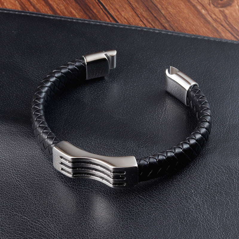 Bracelet Homme en Cuir – Vague