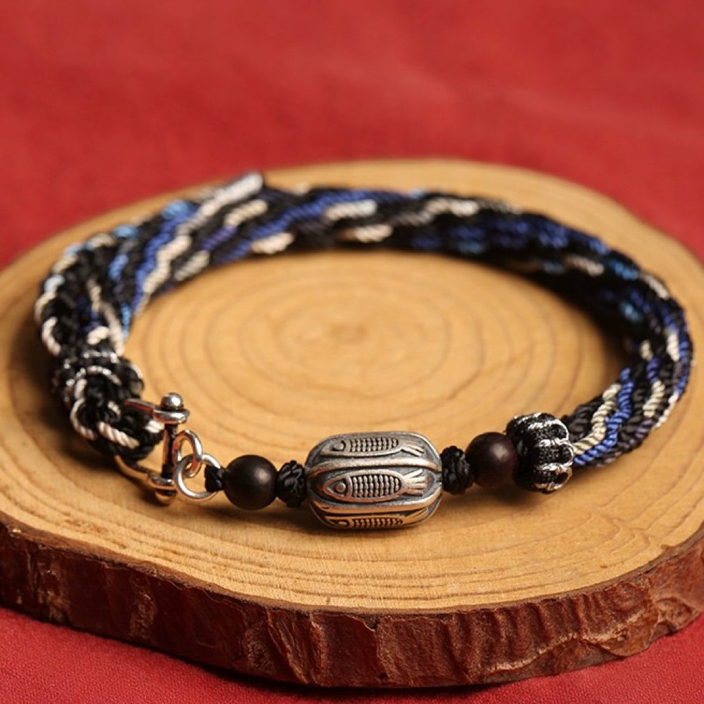 Bracelet Homme – Guerrier Marin, Argent