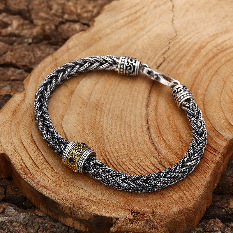 Bracelet Homme – Guerrier Nordique, Argent