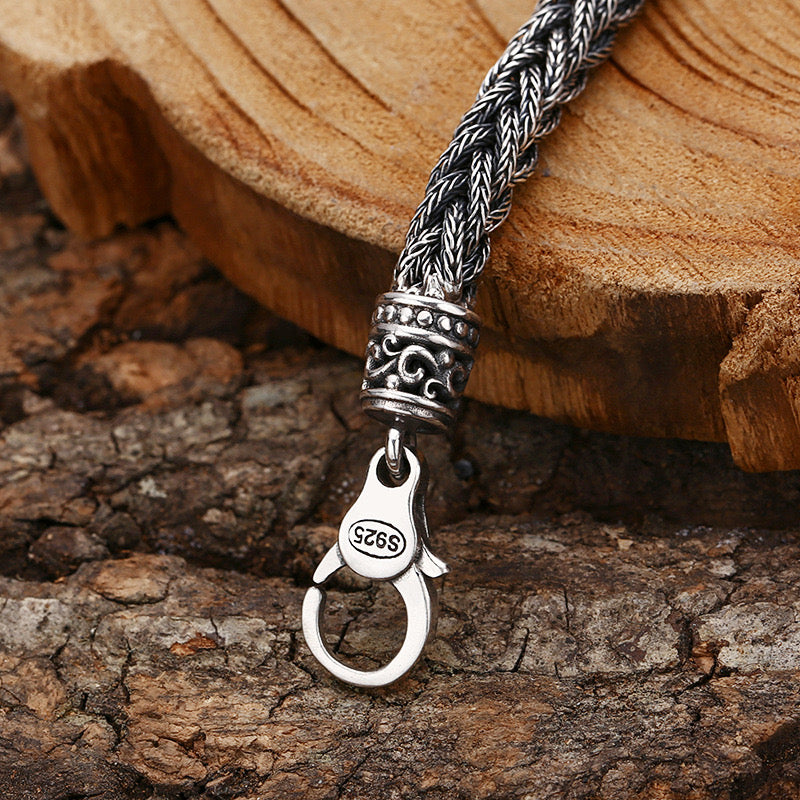 Bracelet Homme – Guerrier Nordique, Argent