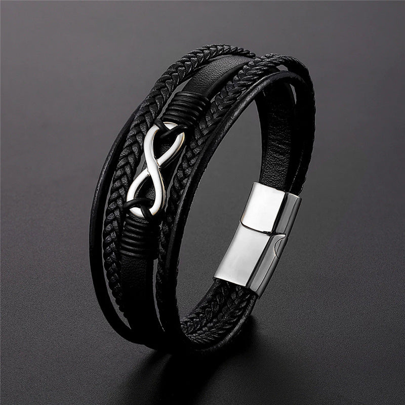 Bracelet Homme – Infini, Cuir