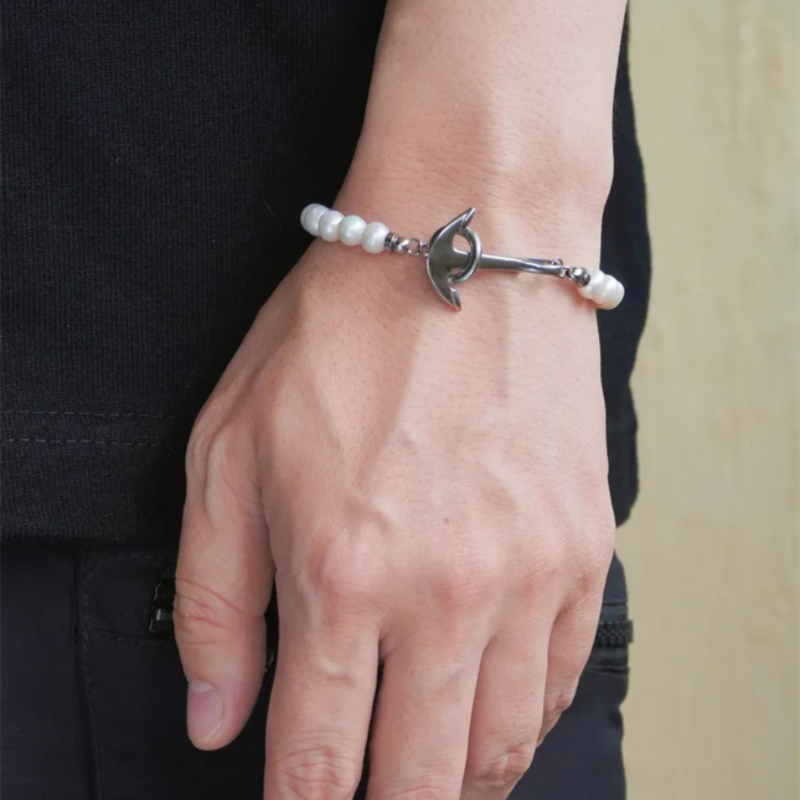 Bracelet Homme Perle – Élégance Marine