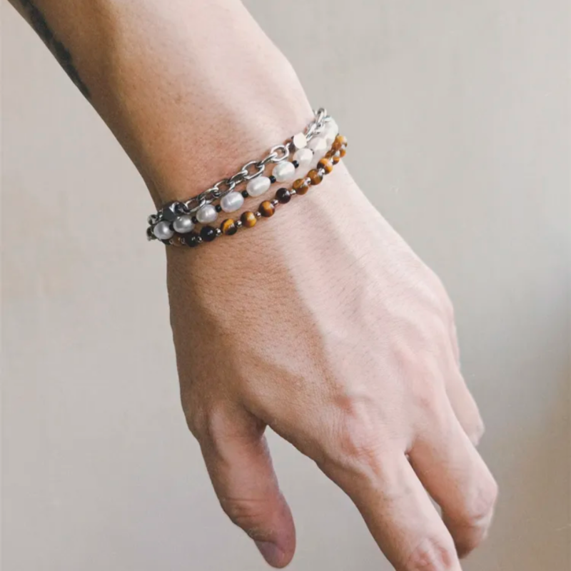 Bracelet Homme Perle – Rythme Naturel