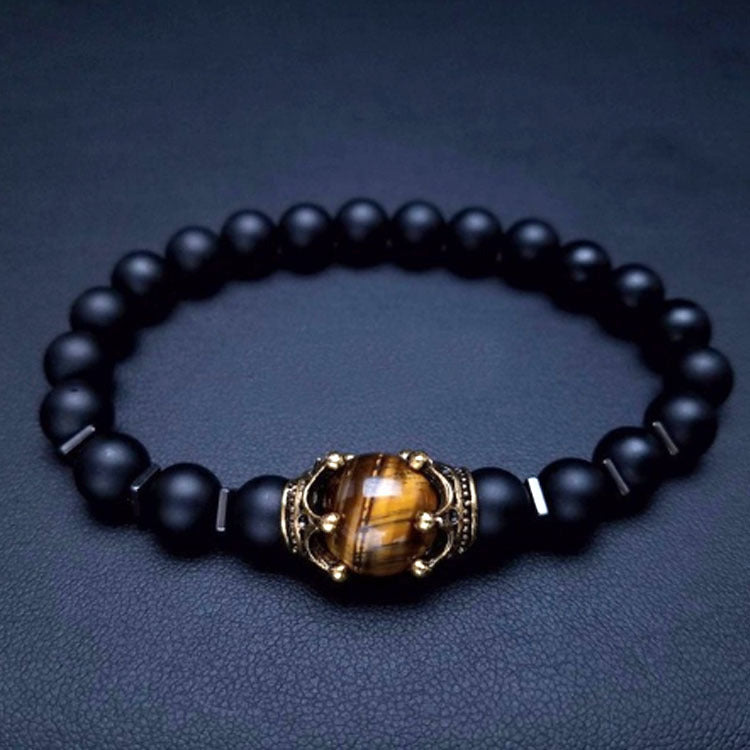 Bracelet bead stone tiger eye Moment Ici