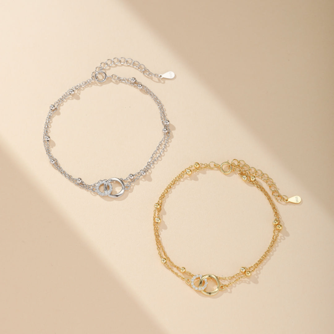 Infinity Bracelet – Circles of Love, Sterling Silver 925