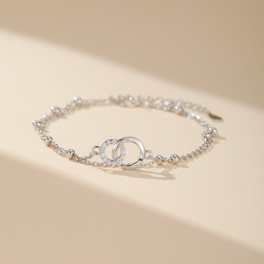 Infinity Bracelet – Circles of Love, Sterling Silver 925