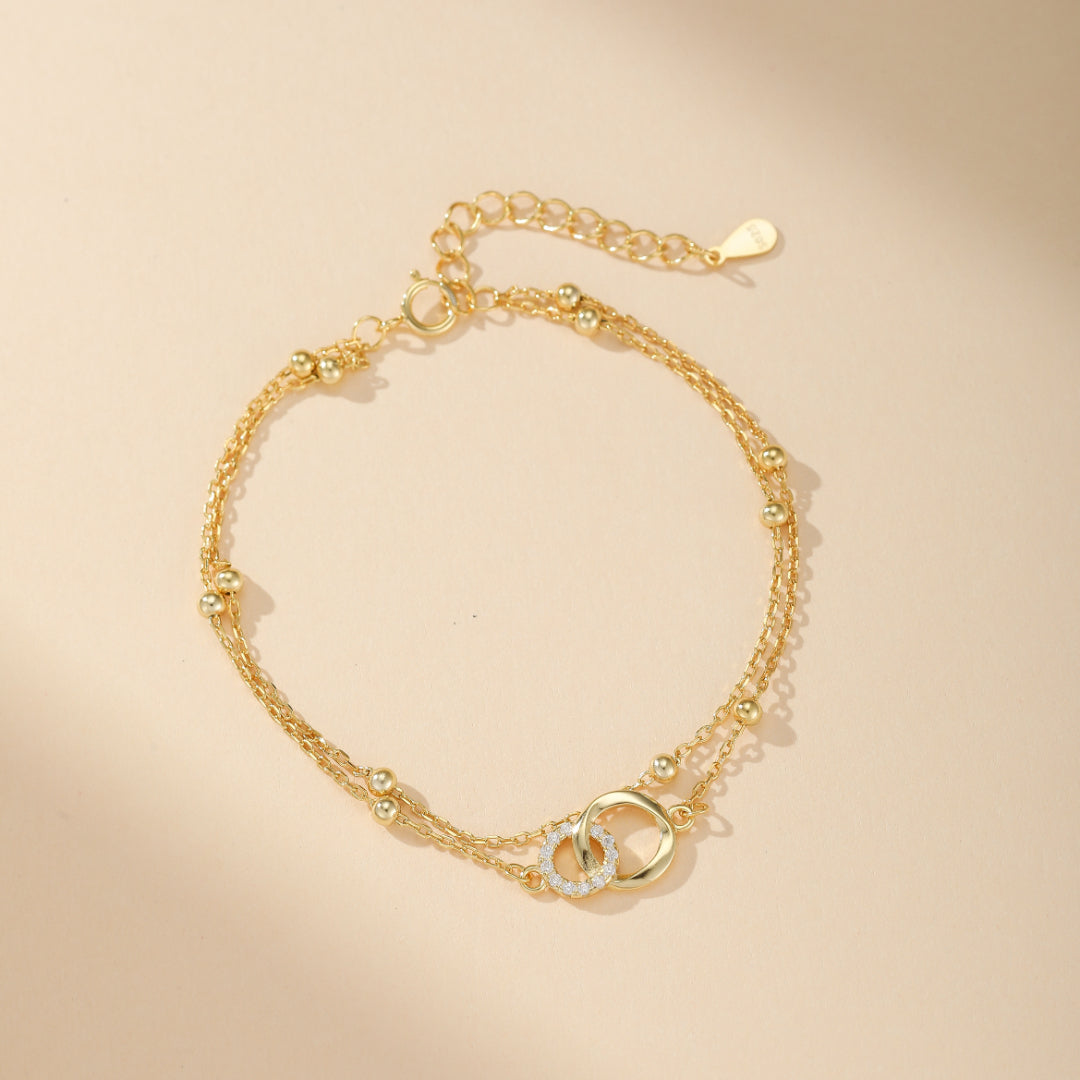 Infinity Bracelet – Circles of Love, Sterling Silver 925