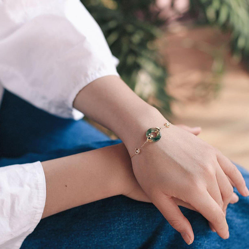 Koi Carp 'Success' Bracelet in Jade