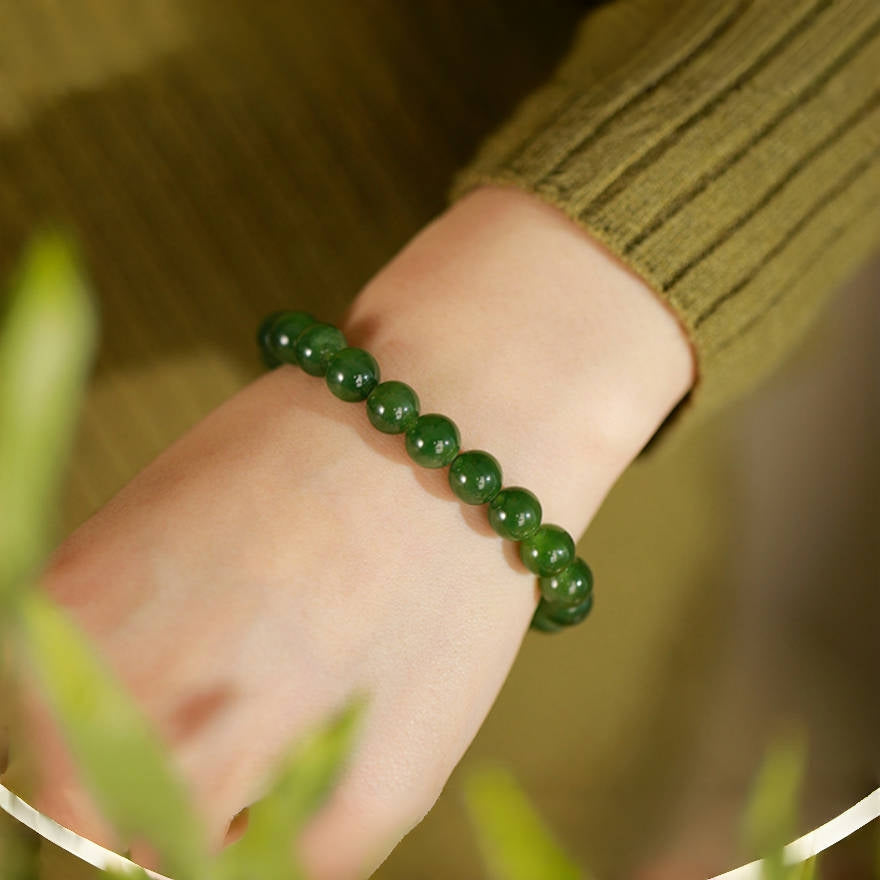 Bracelet Jade – Lotus Sérénité