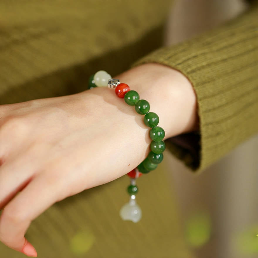Bracelet Jade – Lotus Sérénité