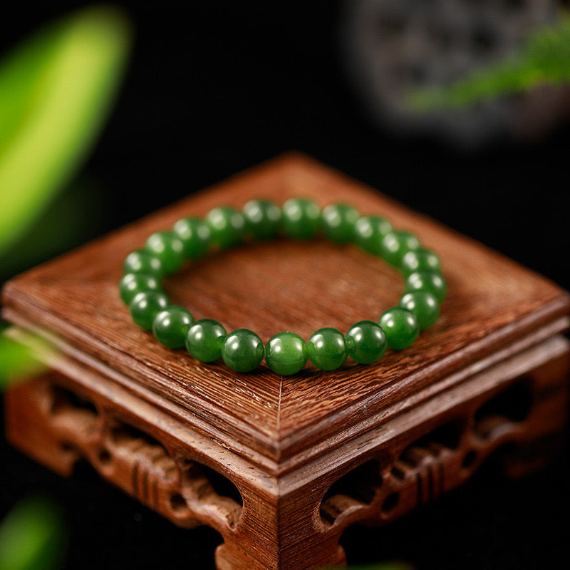 Bracelet Jade – Lotus Sérénité