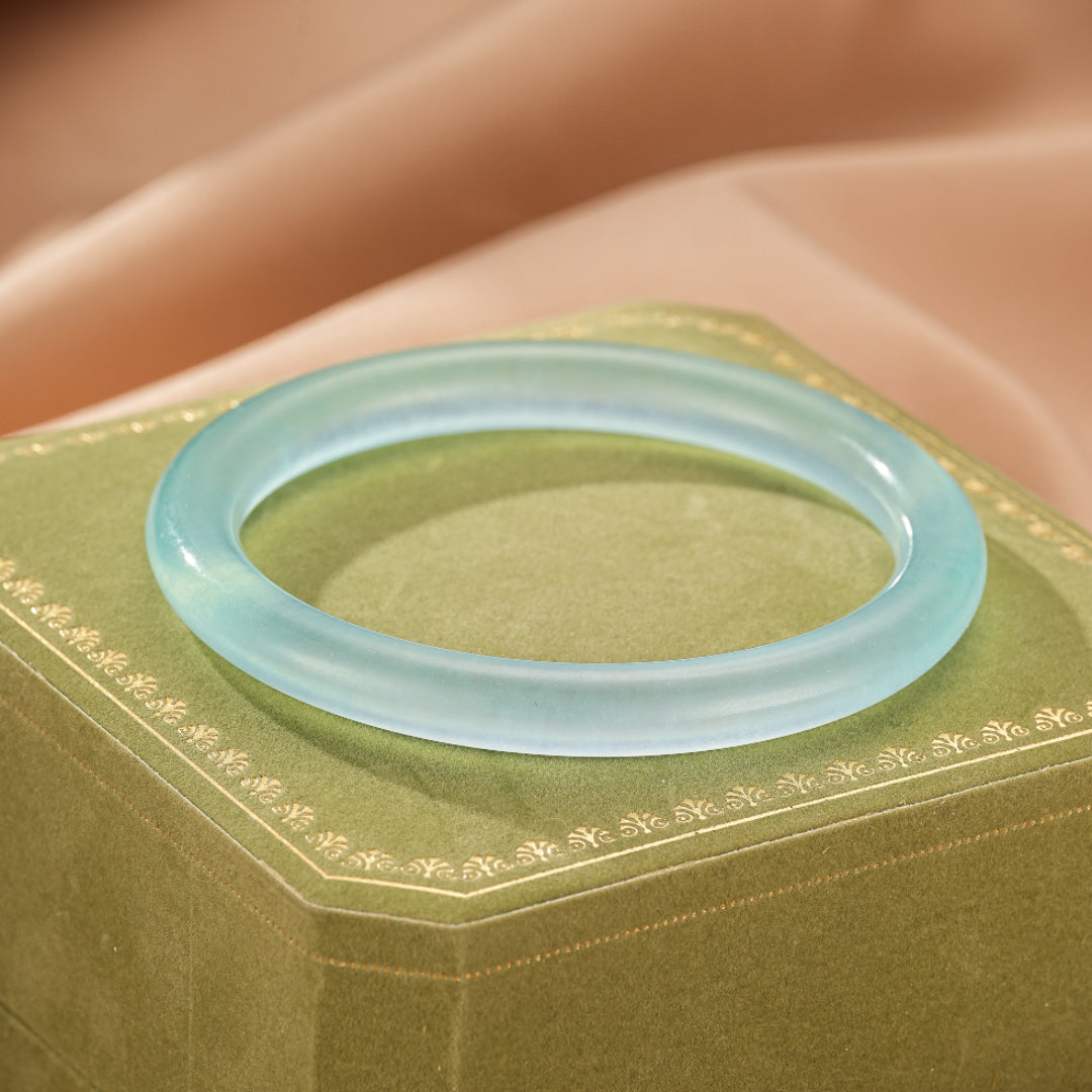 Bracelet Jonc Aigue-Marine – Douceur Céleste