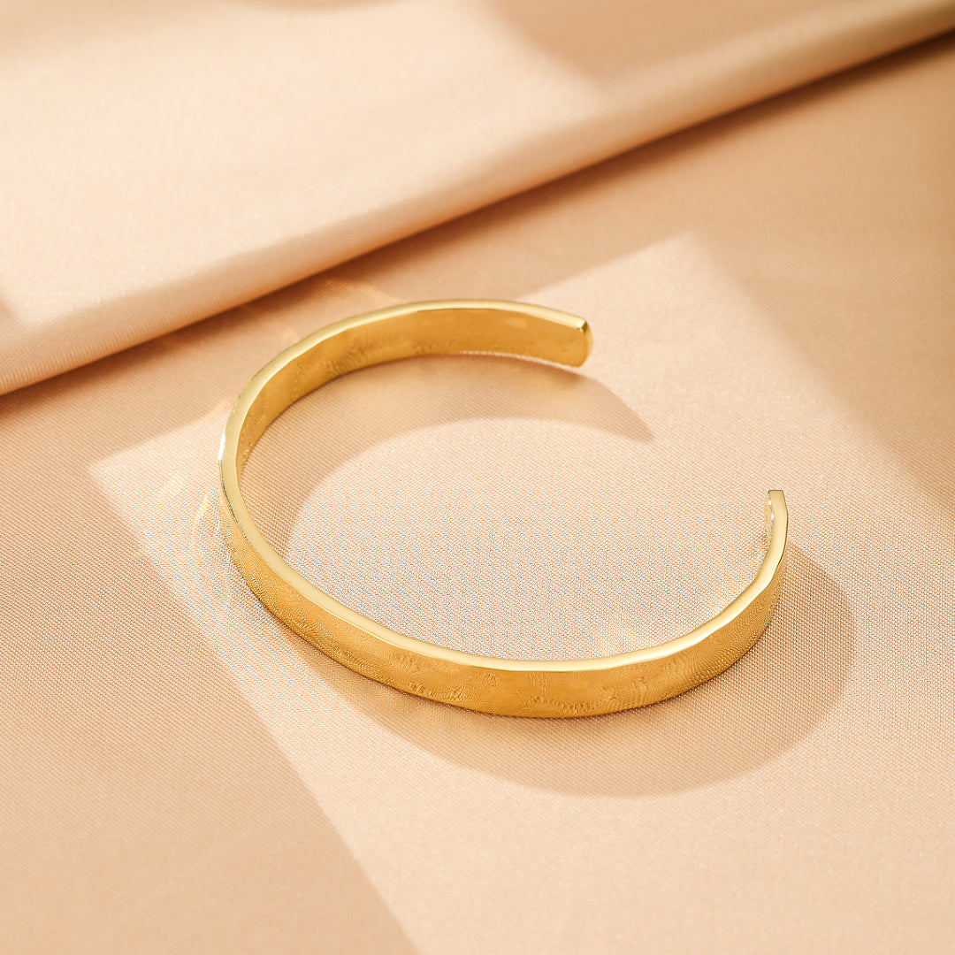 Bracelet Jonc – Éclat Solaire, Acier Inoxydable