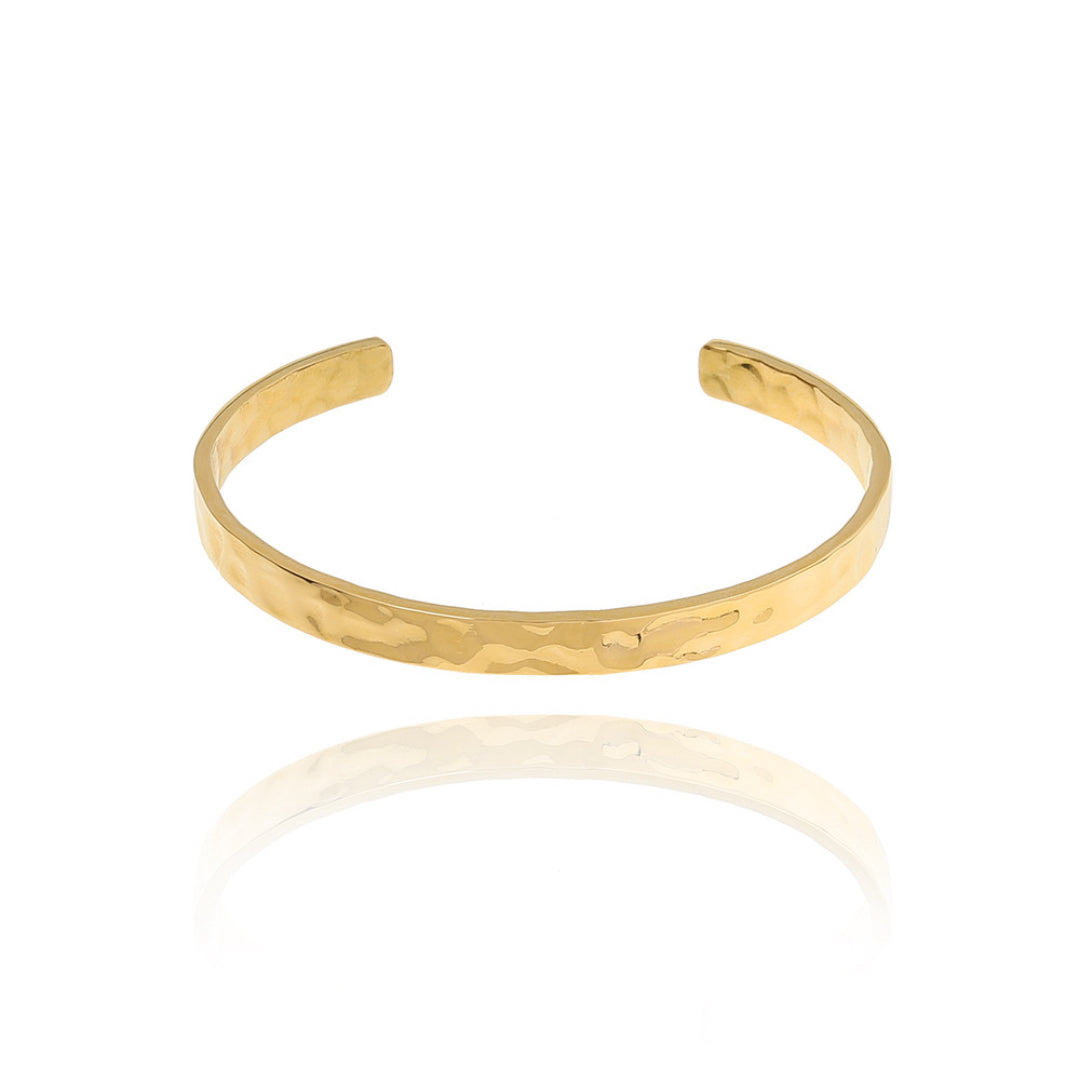 Bracelet Jonc – Éclat Solaire, Acier Inoxydable