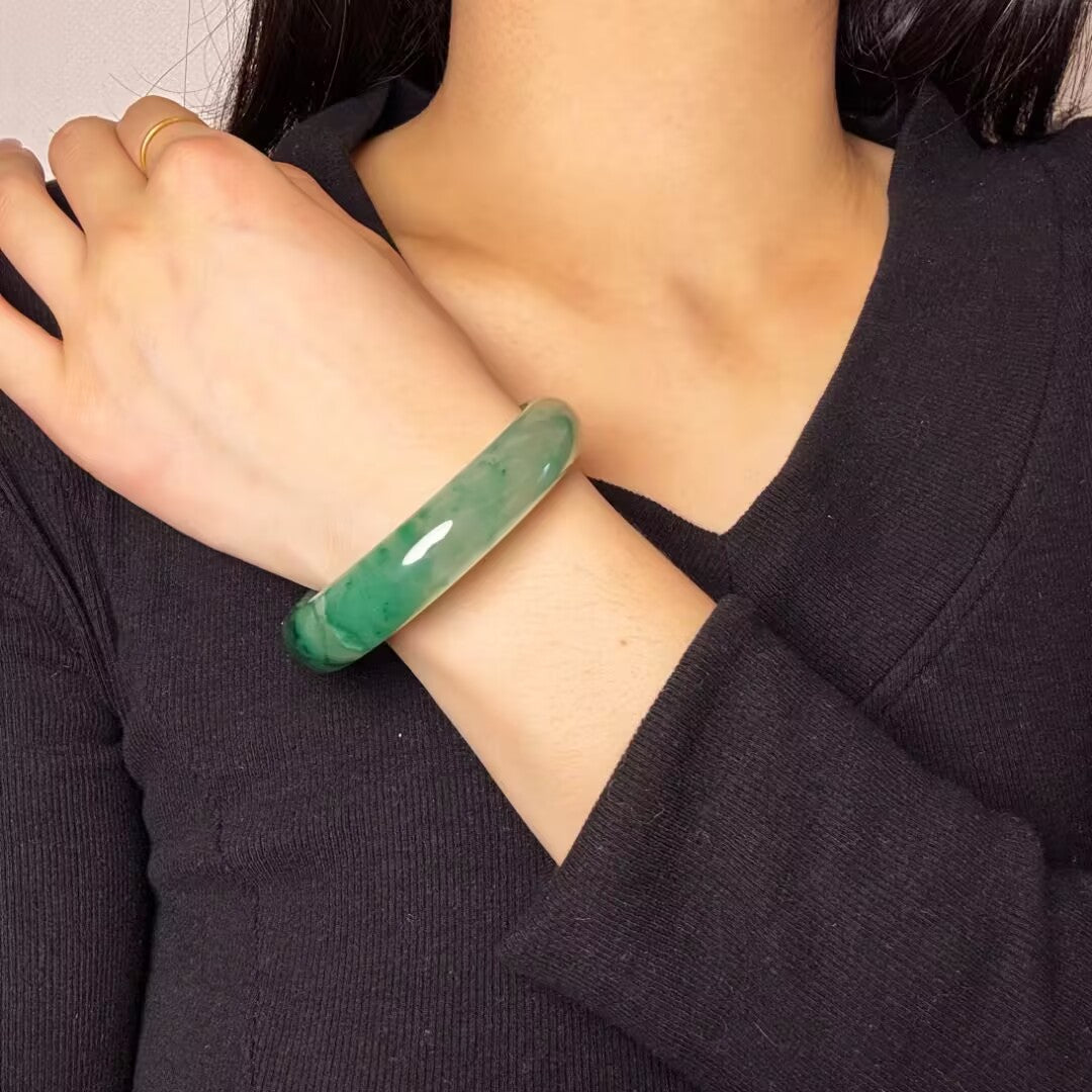 Bracelet Jonc Jade – Éveil Doux