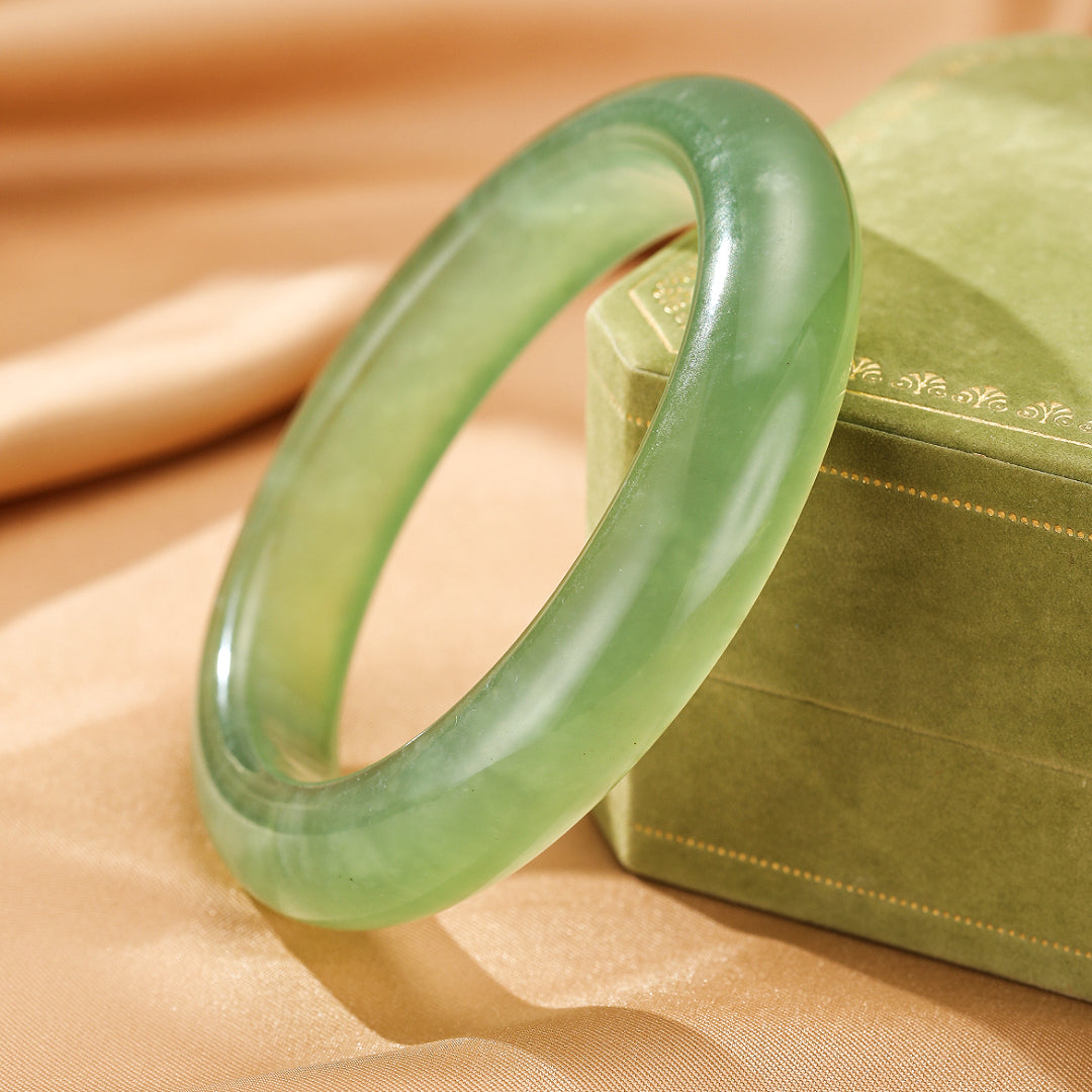 Bracelet Jonc Jade – Vert d’Eau