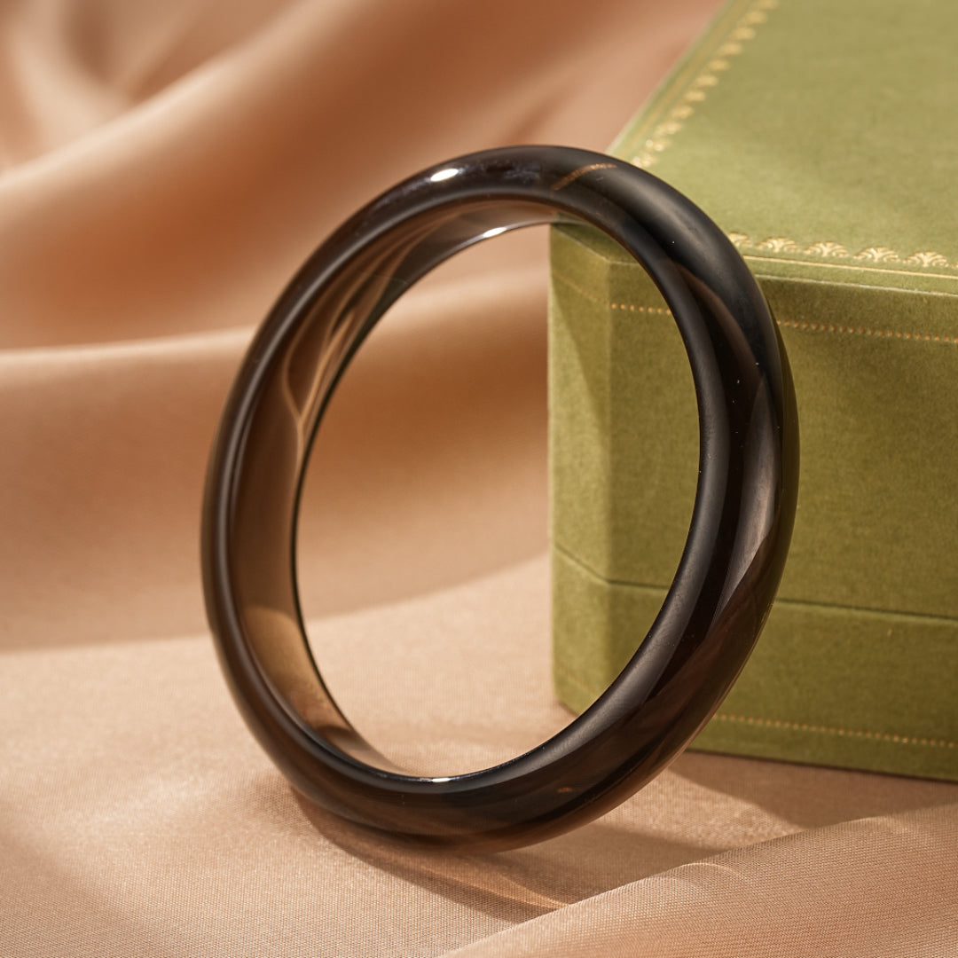 Bracelet Jonc Obsidienne – Force Silencieuse