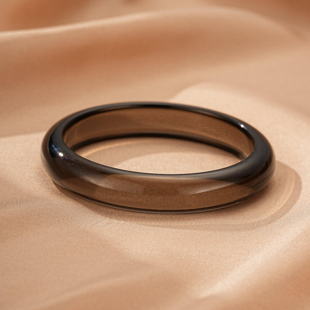 Bracelet Jonc Obsidienne – Force Silencieuse