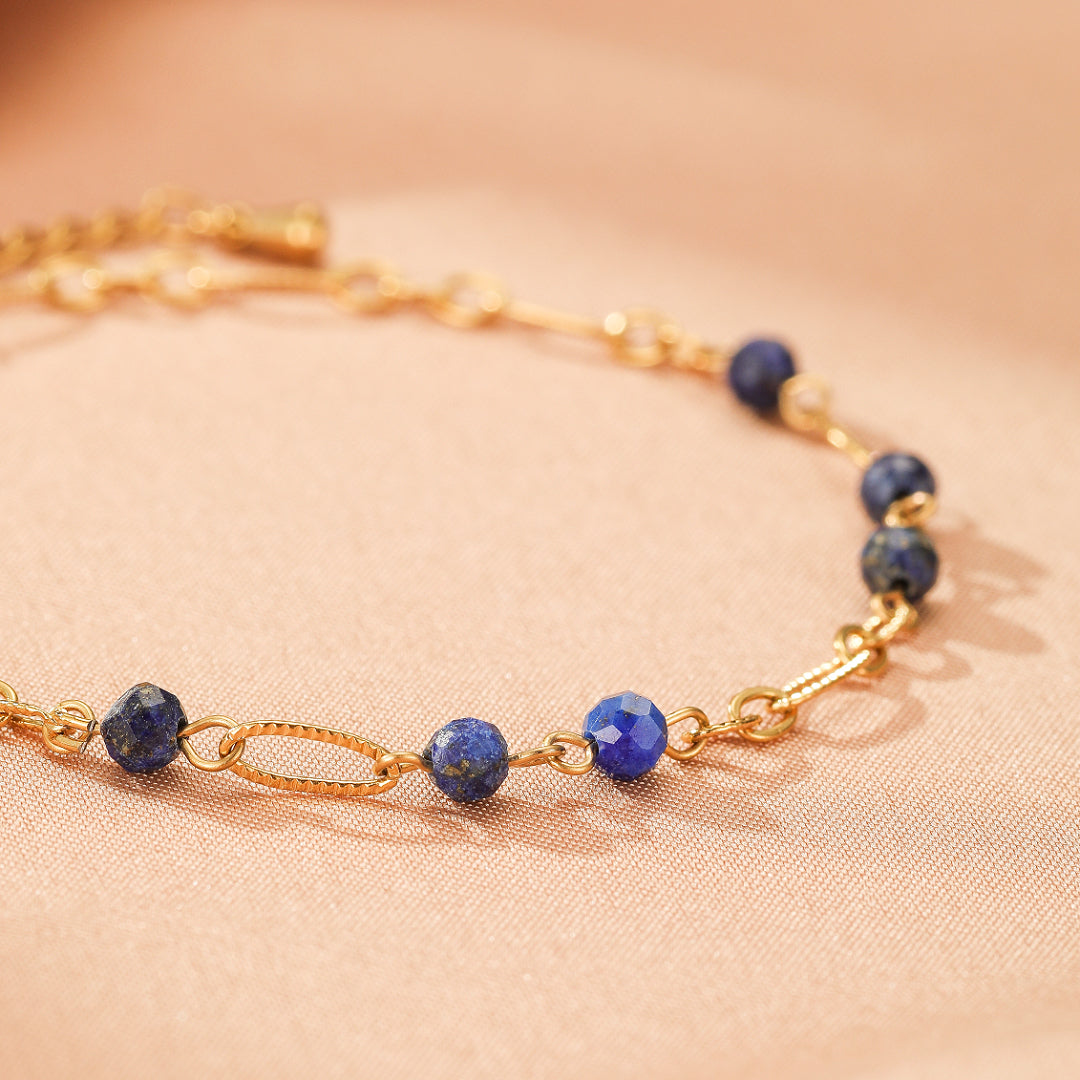 Bracelet Lapis-Lazuli – Sérénité Dorée