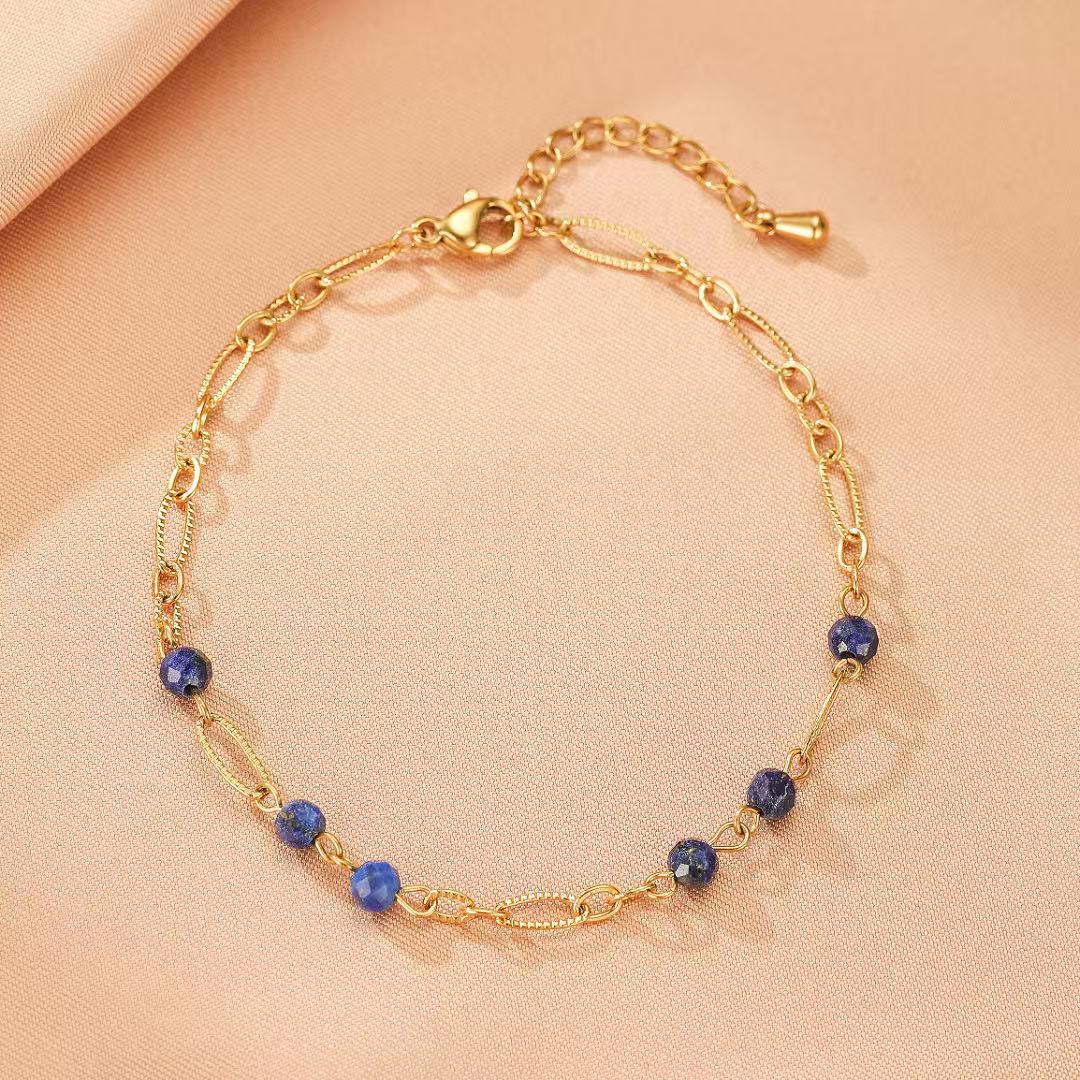 Bracelet Lapis-Lazuli – Sérénité Dorée