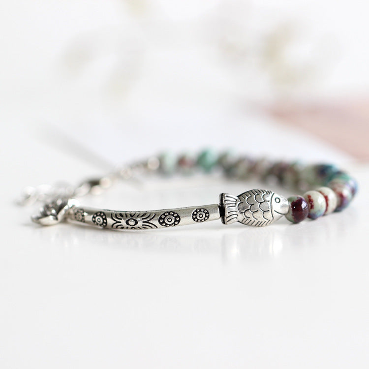 Bracelet Lotus Jaspe - Sagesse