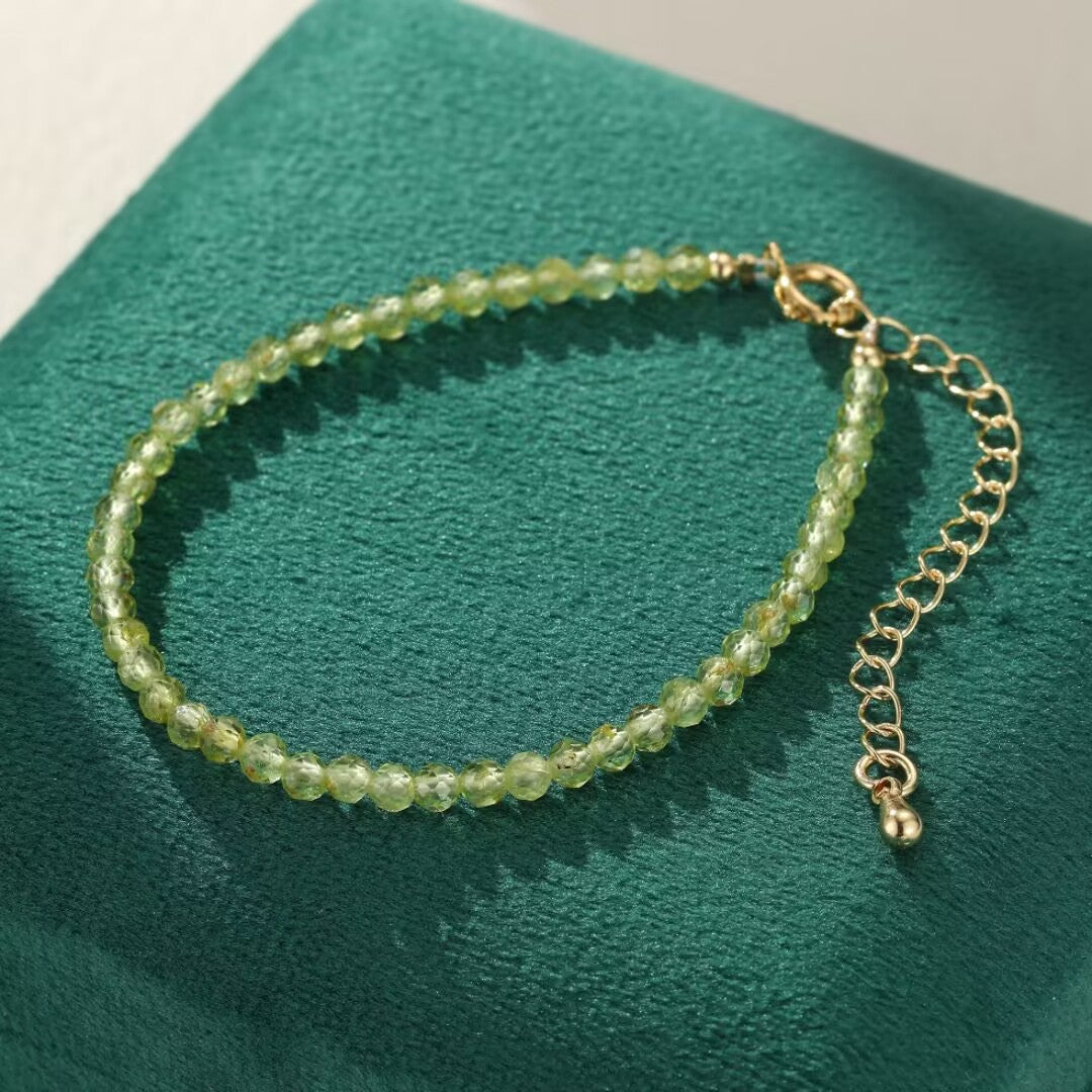 Bracelet Péridot – Rosée Verte