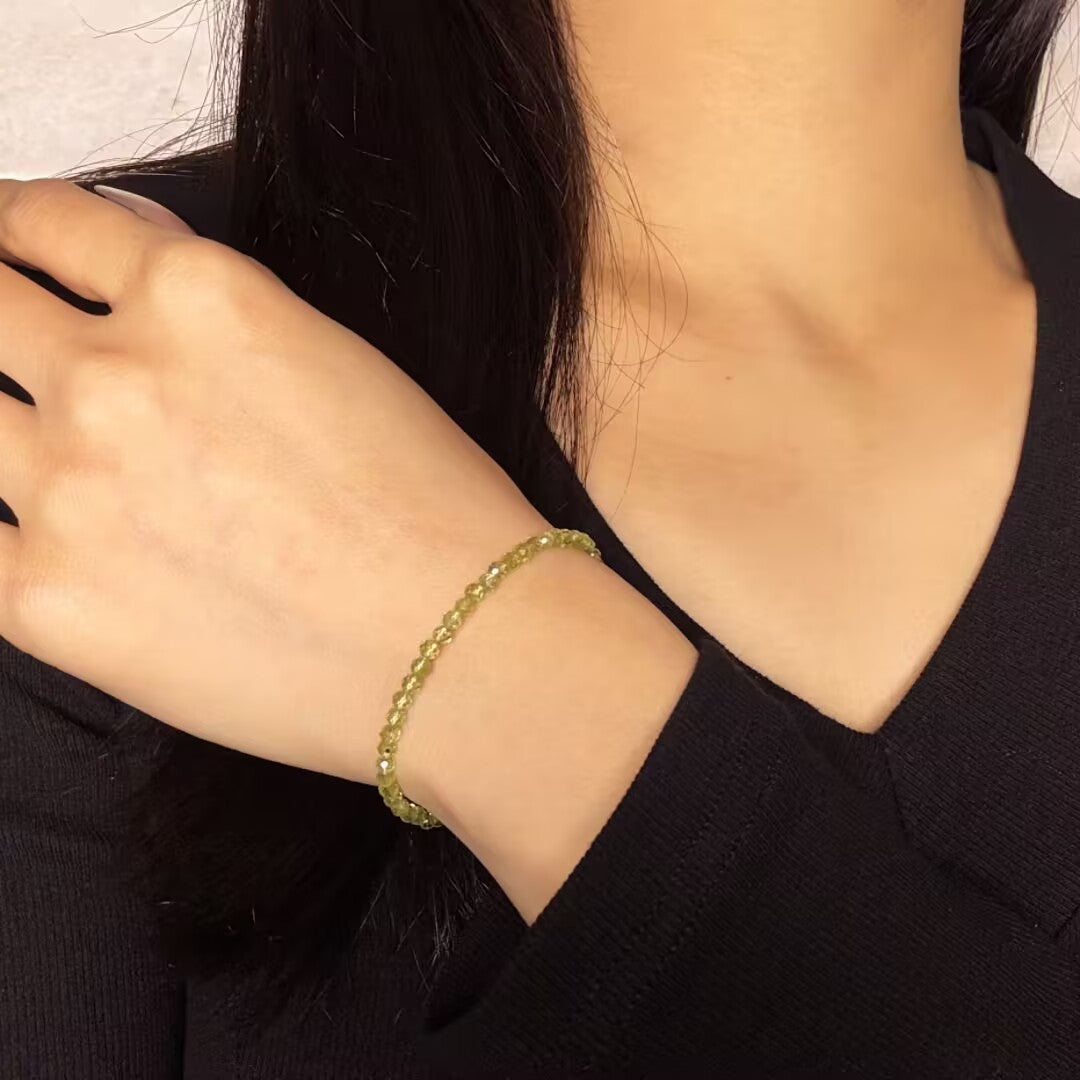 Bracelet Péridot – Rosée Verte
