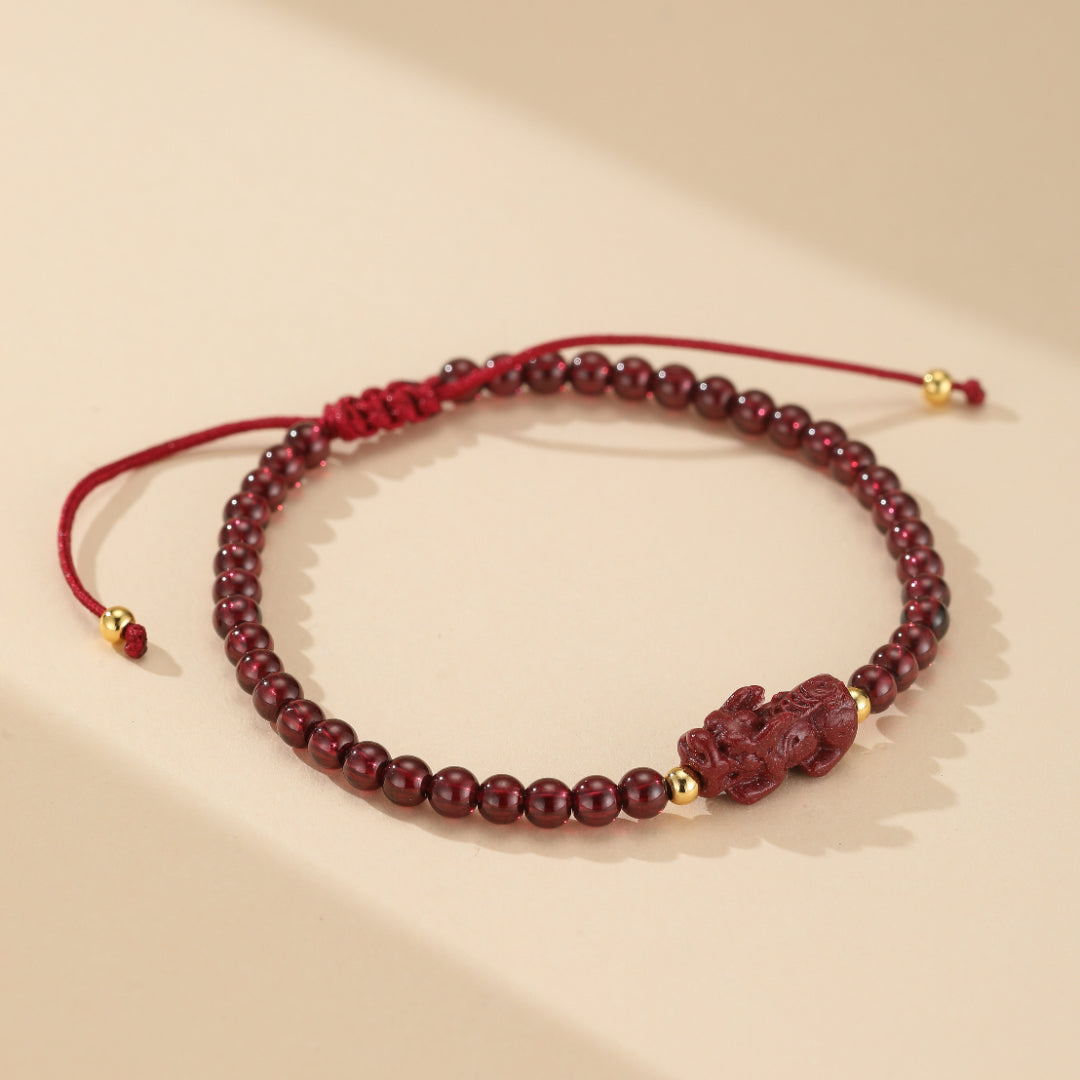 Bracelet Pi Xiu en Cinabre et Grenat – Richesse