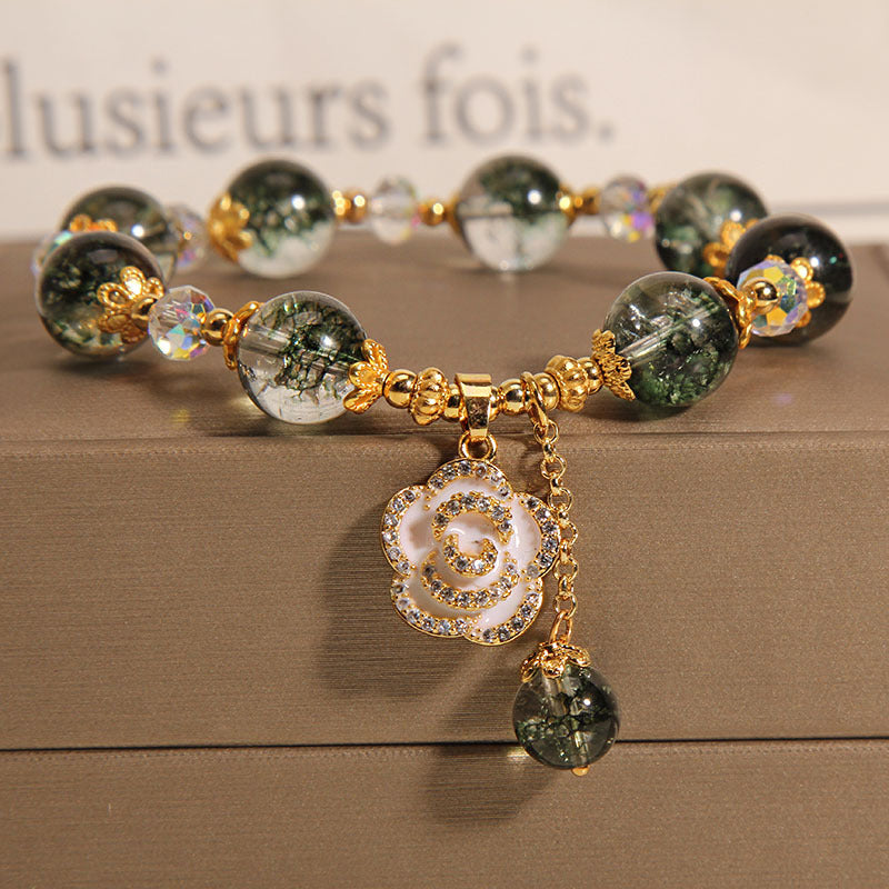 Bracelet Quartz Vert et Clair – Jardin Secret