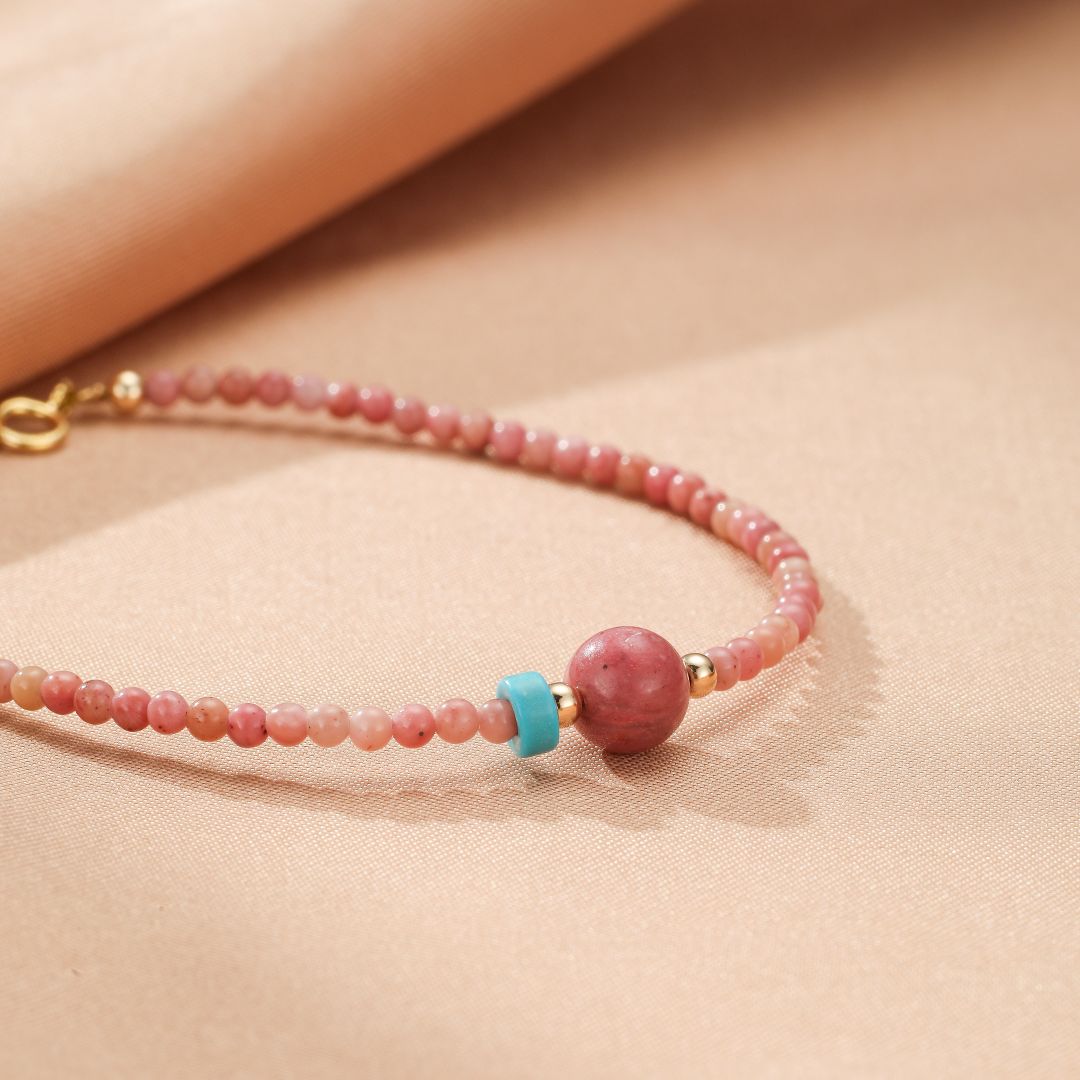 Rhodonite Bracelet – Rosy Harmony