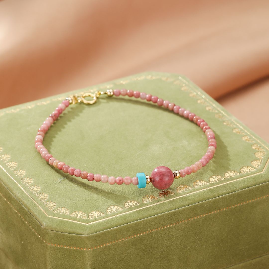 Rhodonite Bracelet – Rosy Harmony