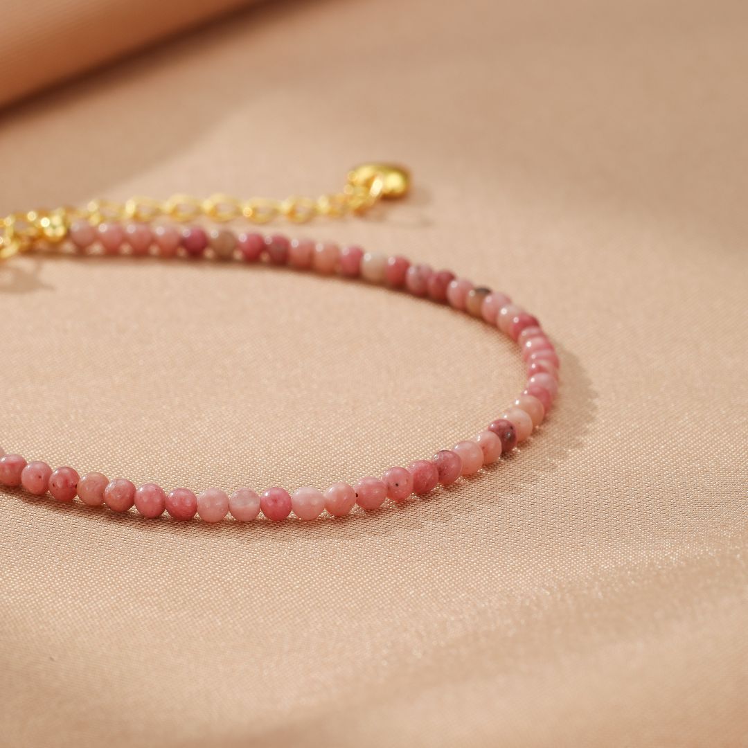 Rhodonite Bracelet – Rosy Sky