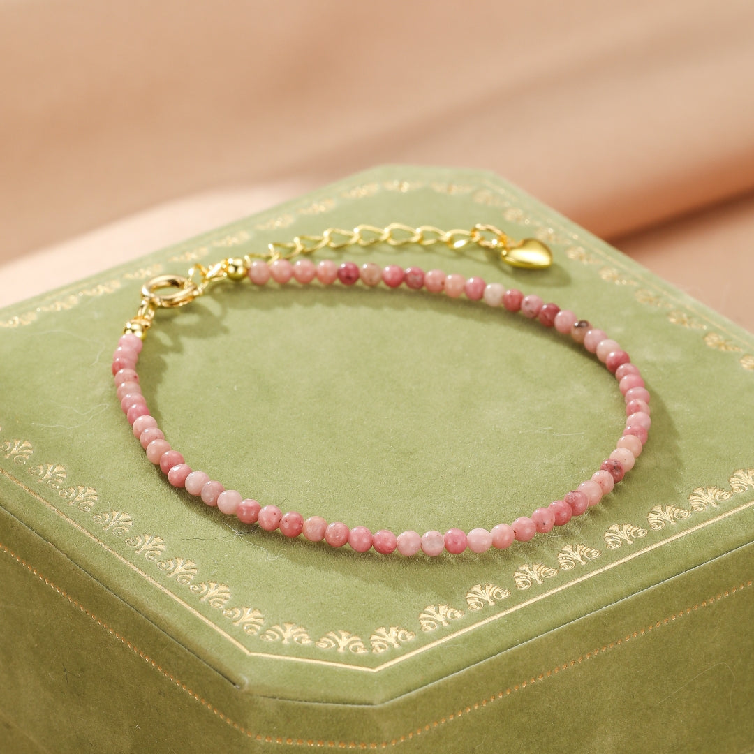 Rhodonite Bracelet – Rosy Sky