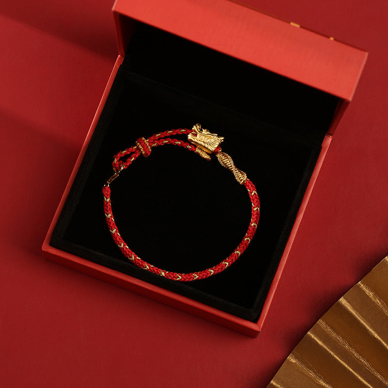 Bracelet Rouge – Dragon Eternel, Fil Rouge