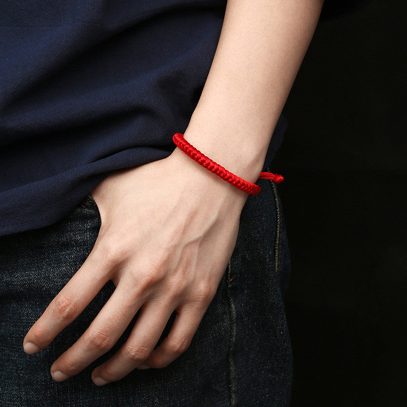 Bracelet Tibétain "Gardien" en Fil Rouge