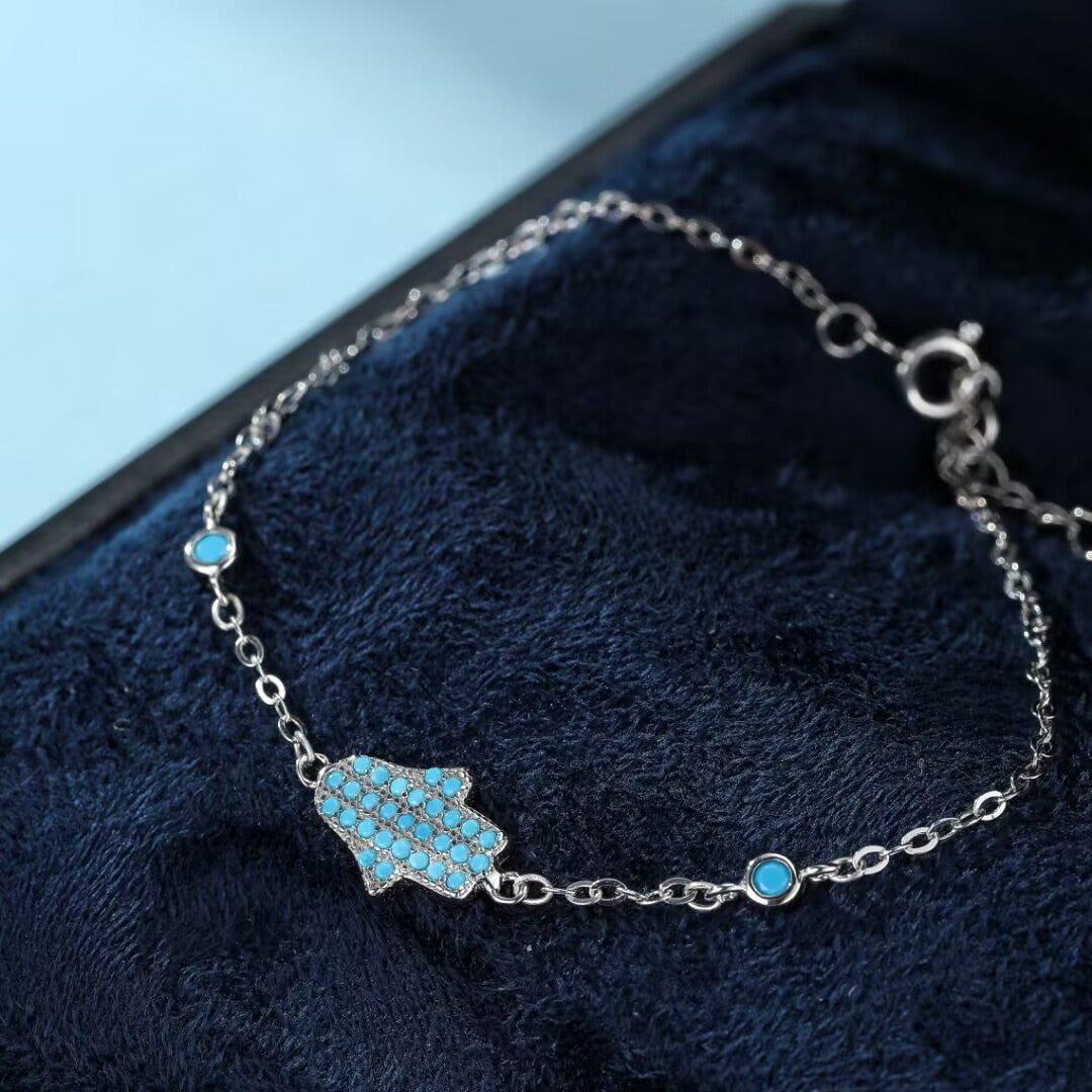 Bracelet Turquoise – Perle du Désert, Argent 925