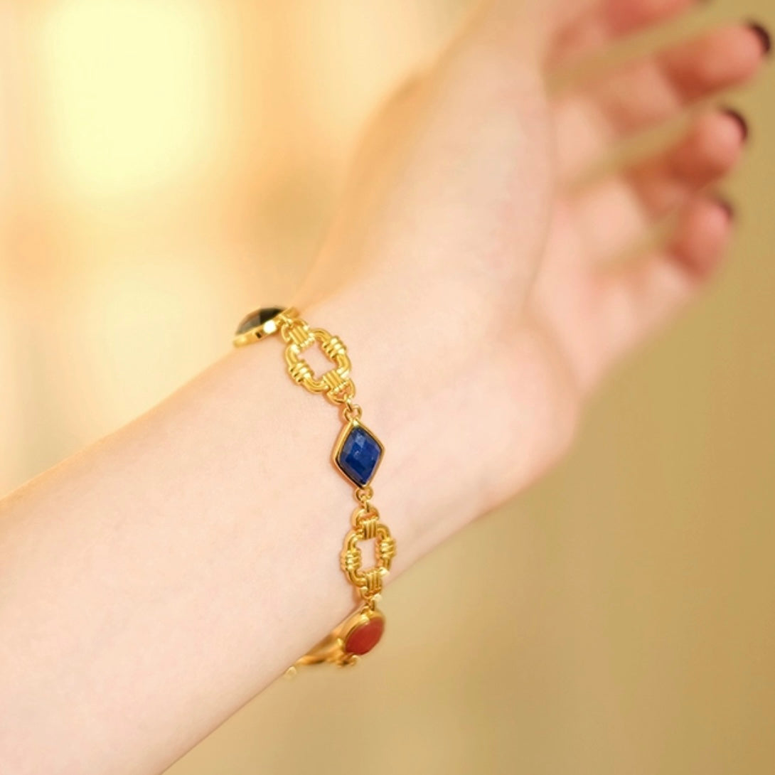 Bracelet Vintage –  Promesse, Argent Plaqué Or