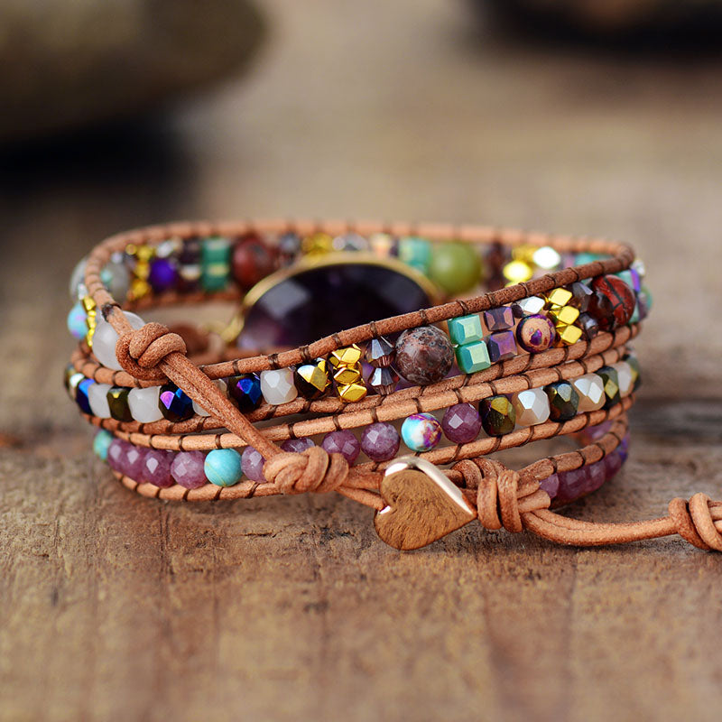 Amethyst Wrap Bracelet – Inner Peace
