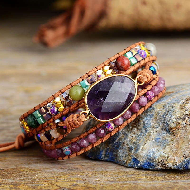 Amethyst Wrap Bracelet – Inner Peace