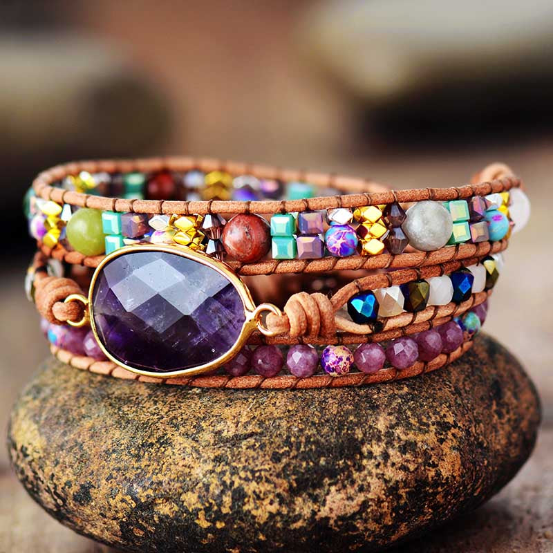 Amethyst Wrap Bracelet – Inner Peace