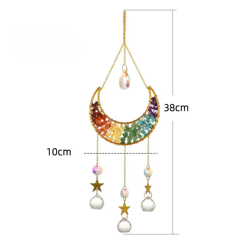 Capteur de Soleil 7 Chakras 'Lune' en Pierres Naturelles