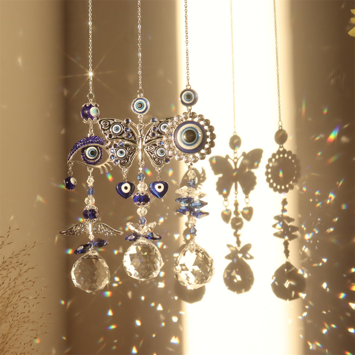 Evil Eye Sun Catcher – Protego, Clear Quartz